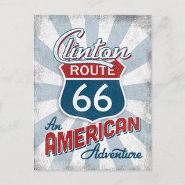 Postal Ruta Clinton 66 Vintage América Oklahoma