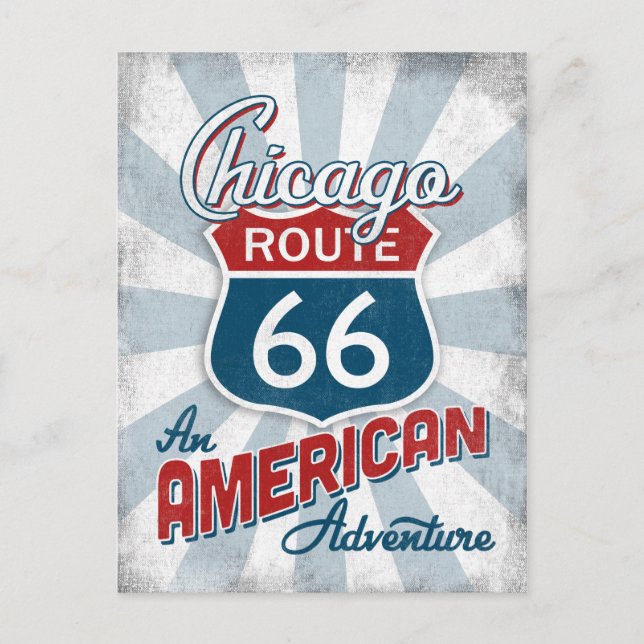 Postal Ruta de Chicago 66 Viñeta América Illinois (Anverso)