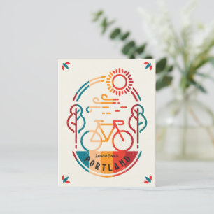 Postal Ruta de ciclismo Retro Portland