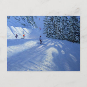 Postal Ruta de esquí de Morzine
