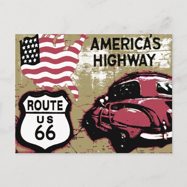 Postal Ruta de la cosecha US 66 (Anverso)