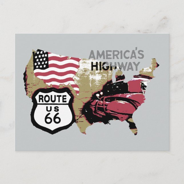 Postal Ruta de la cosecha US 66 (Anverso)