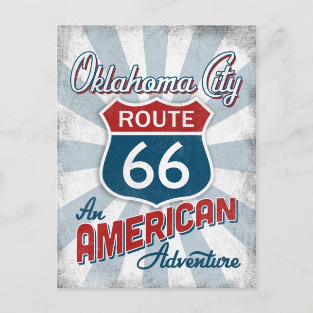Postal Ruta de Oklahoma Ciudad 66 Vintage América Oklahom (Anverso)