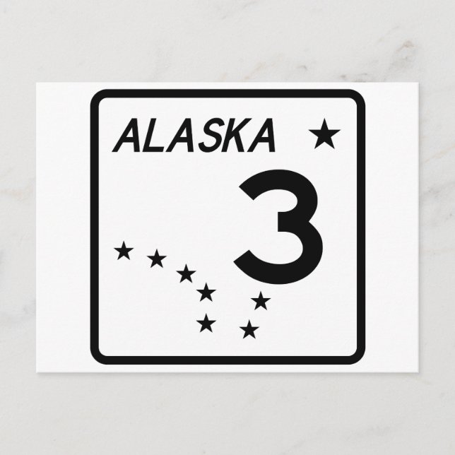 Postal Ruta Estatal de Alaska 3 (Anverso)