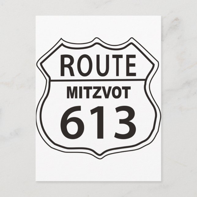 Postal Ruta Mitzvot 613 (Anverso)