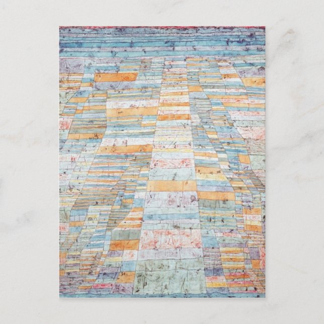 Postal Ruta principal y caminos de Paul Klee (Anverso)