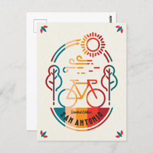 Postal Ruta Retro San Antonio en bicicleta.