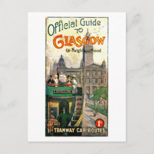 Postal rutas de tranvías de Glasgow y alrededores