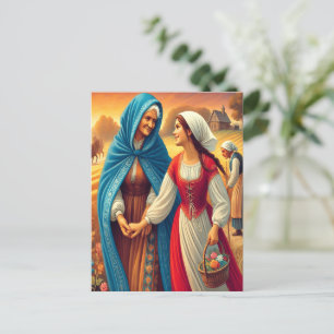 Postal Ruth 1 mano en mano con fe