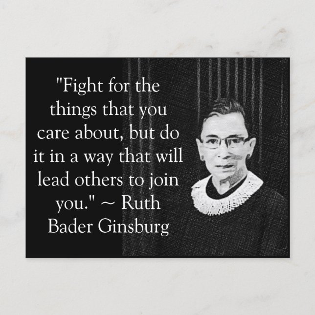 Postal Ruth Bader Ginsburg Cita FIght para... (Anverso)