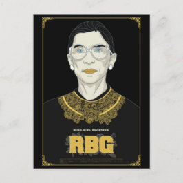 Postal Ruth Bader Ginsburg, juez de la Corte Suprema