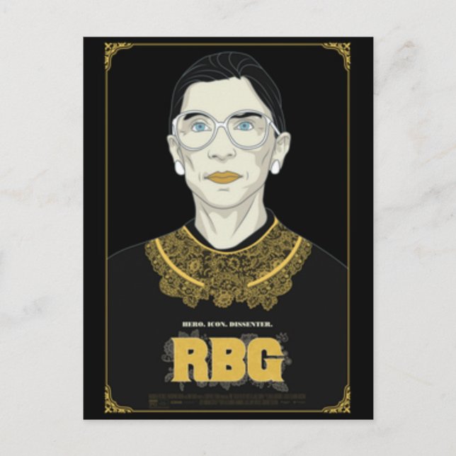 Postal Ruth Bader Ginsburg, juez de la Corte Suprema (Anverso)