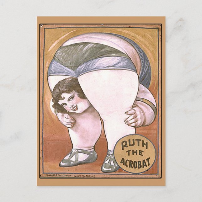 Postal Ruth el Poster del circo de Acrobat (Anverso)