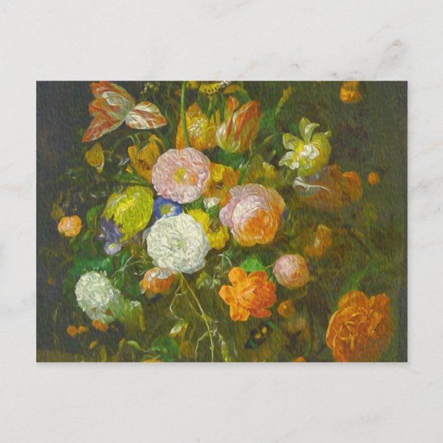 Postal Ruysch, Rachel Blumenstrauß (Anverso)