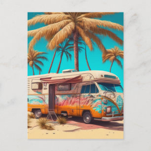 Postal RV Retro y Palmeras
