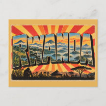 Rwanda Volcanes Colinas Selva Lluvia Vintage