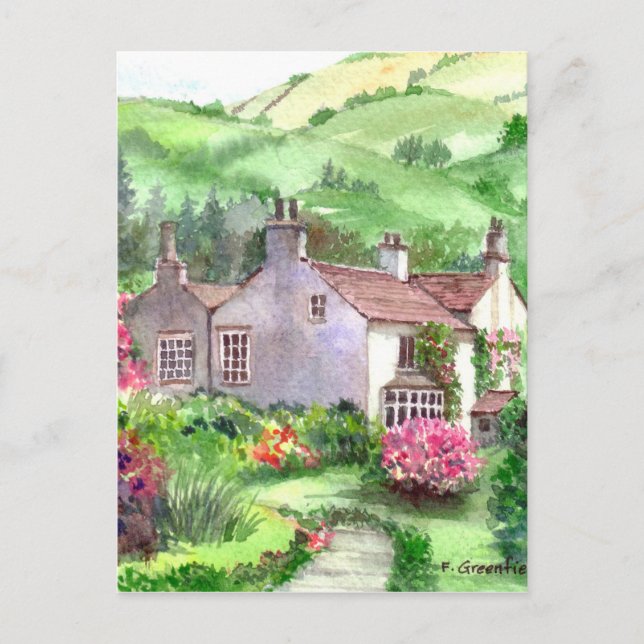Postal Rydal Mount, la casa de William Wordsworth (Anverso)