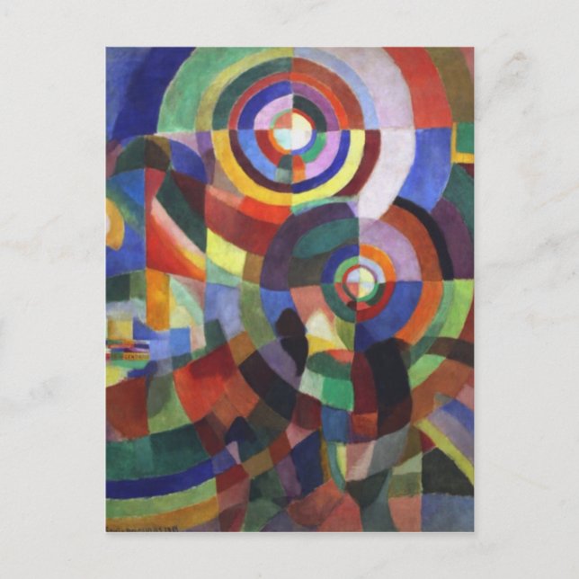 Postal Rythm por Robert Delaunay (Anverso)