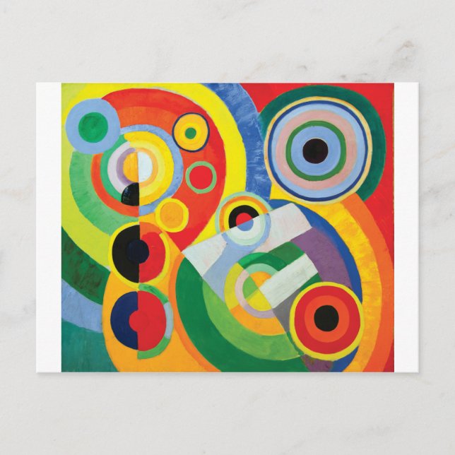 Postal Rythme Joie de Vivre por Robert Delaunay (Anverso)