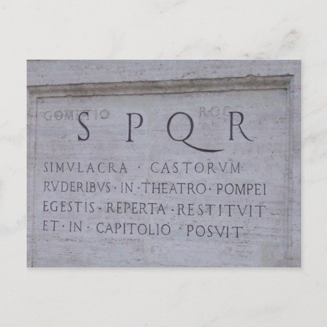 POSTAL S P Q R (Anverso)