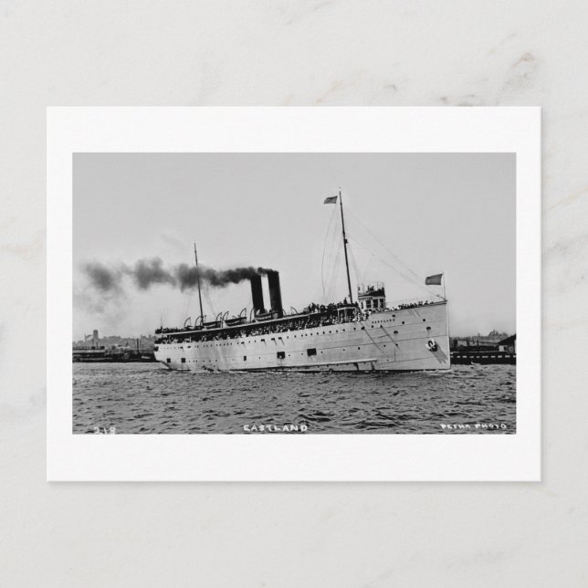 Postal S.S. Eastland fotografiado por Pesha Postcard Co (Anverso)