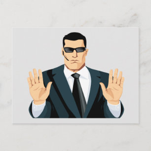 POSTAL SA7 AGENTE SECRETO BODYGUARD COMICS PERSONALIZADO 