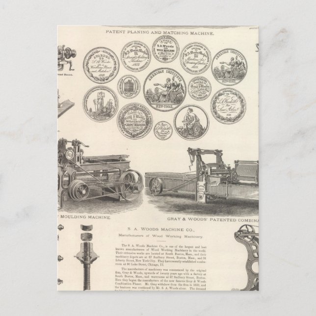 Postal SA Woods Machine Company (Anverso)