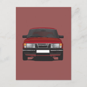 Postal Saab 900 turbo (rojo)