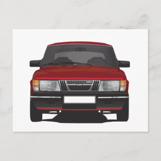 Postal Saab 900 turbo (rojo)