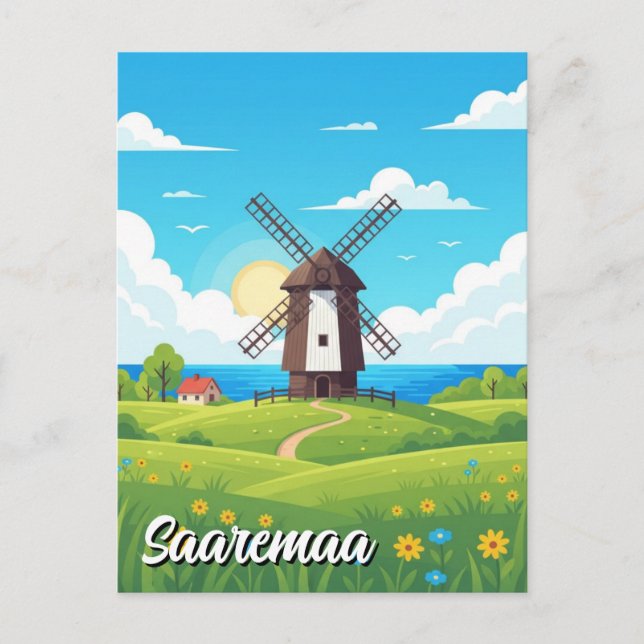 Postal Saaremaa Viajes Estonia (Anverso)