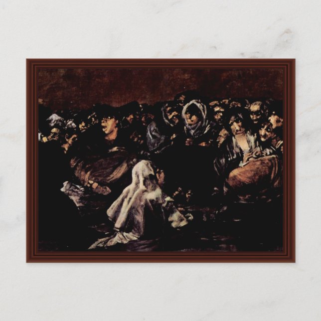 Postal Sábado De Las Testigos, Por Francisco De Goya (Anverso)