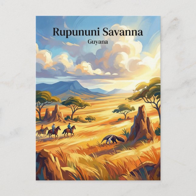 Postal Sabana de Rupununi Guyana (Anverso)