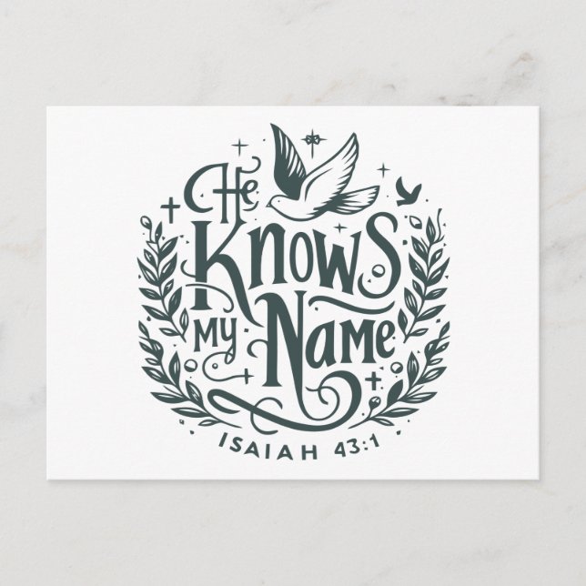 Postal Sabe mi nombre (Anverso)