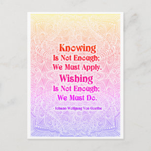 Postal Saber no es suficiente - Citas positivas