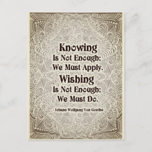 Postal Saber no es suficiente - Citas positivas