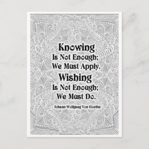 Postal Saber no es suficiente - Citas positivas