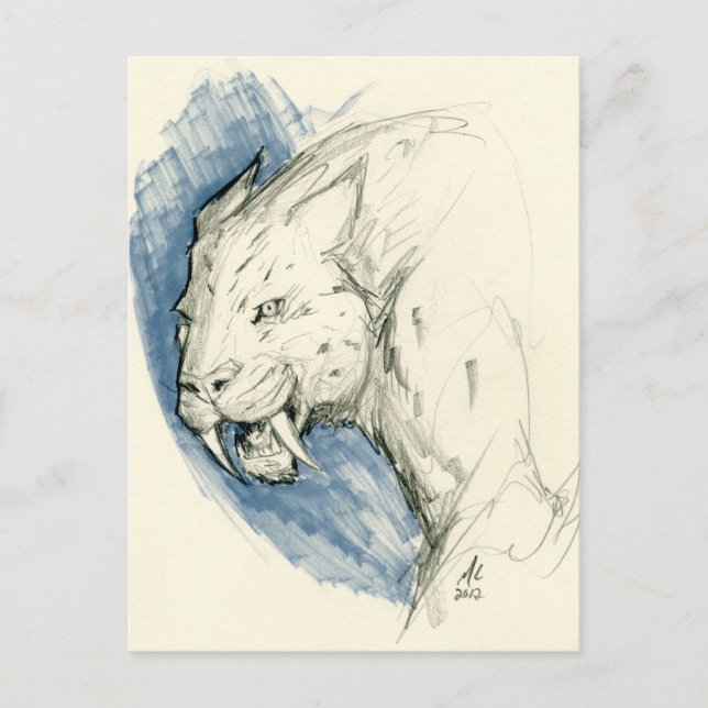 Postal Saber Tooth Tiger (Anverso)