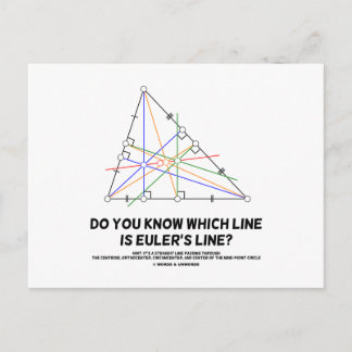Postal ¿Sabes cuál es la línea de Euler? (Geometría)