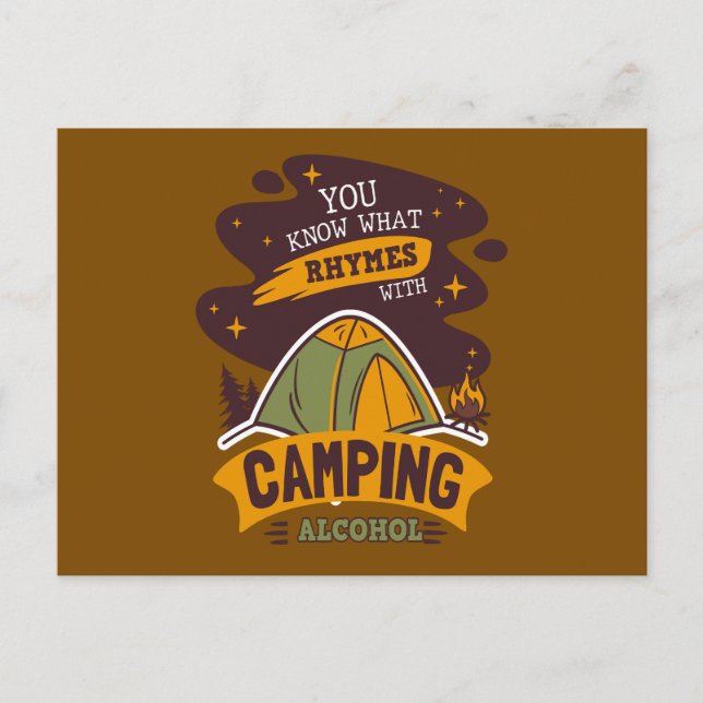 Postal Sabes Lo Que Rige Con El Camping Alcohol (Anverso)