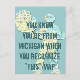 Postal Sabes que eres de Michigan cuando reconoces a T