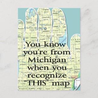 Postal Sabes que eres de Michigan cuando te das cuenta