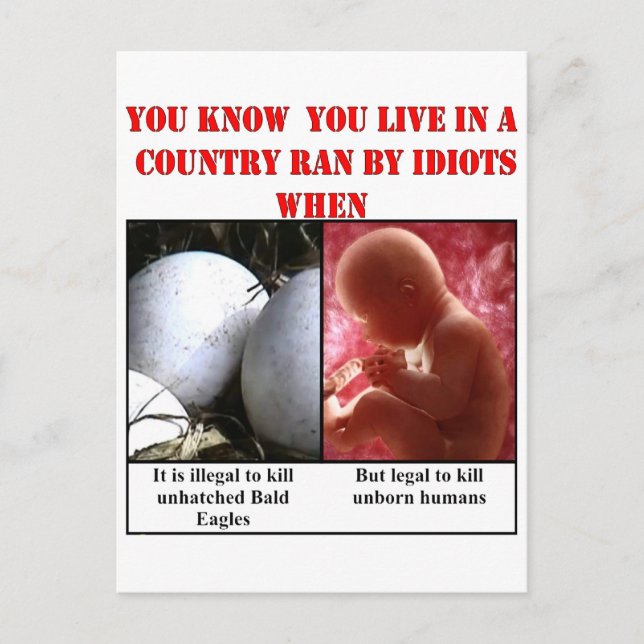 POSTAL SABES QUE VIVES EN UN PAÍS DIRIGIDO POR IDIOTAS CU (Anverso)