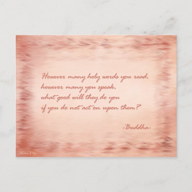 Postal Sabiduría de Buda (Anverso)