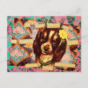 Postal Sabiduría de un perro - Vintage