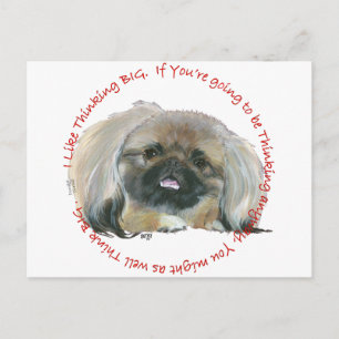 Postal Sabiduría pekingesa - Pensando GRAN