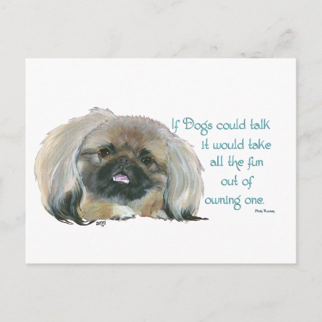 Postal Sabiduría pekingesa - Si los perros pudieran habla (Anverso)