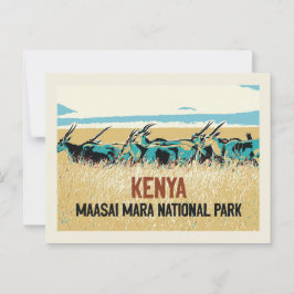 Postal Sable antílope de Kenia, Parque Nacional Maasai Ma