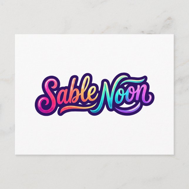 Postal Sable Noon - Logotipo básico (Anverso)