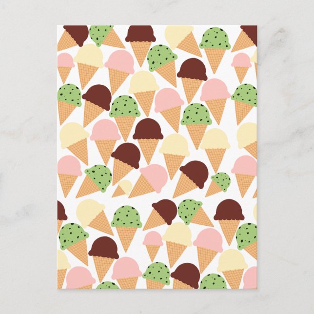 Postal Sabores De Crema De Hielo (Anverso)