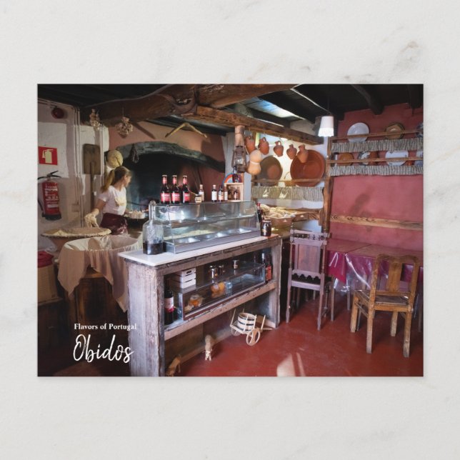 Postal Sabores de Portugal, Obidos (Anverso)